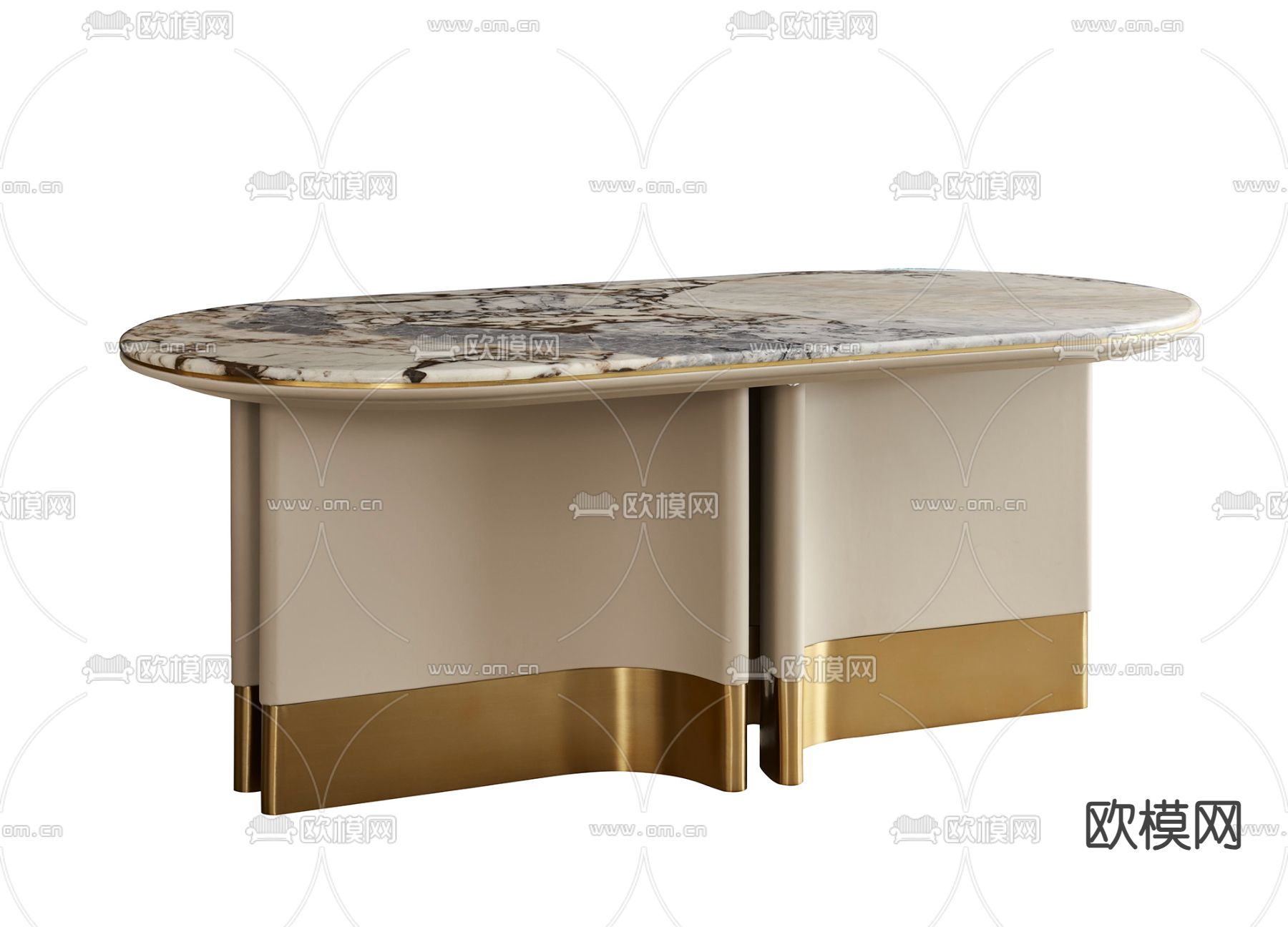 大理石餐桌3d模型下载