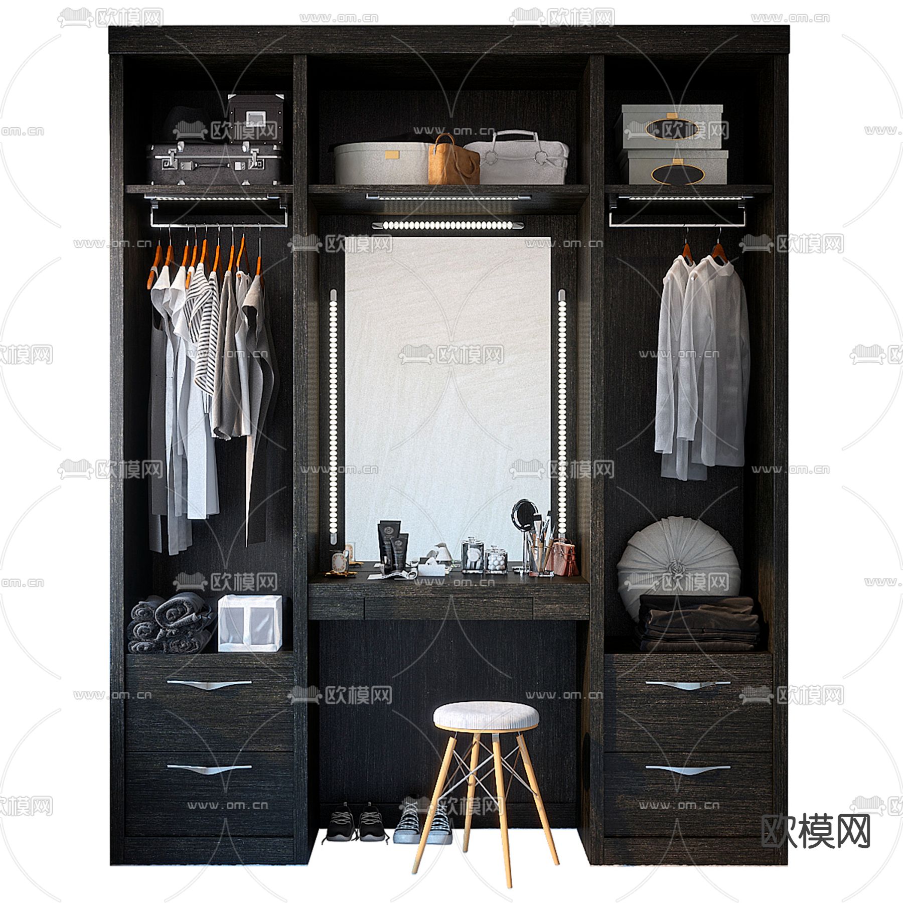 衣柜 梳妆台3d模型下载