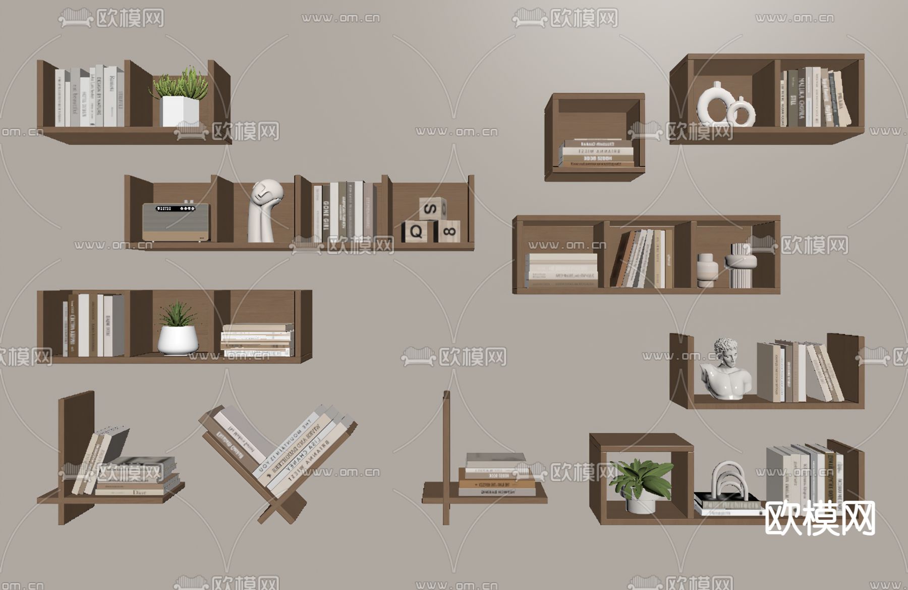 现代壁架su模型下载（渲染图3）