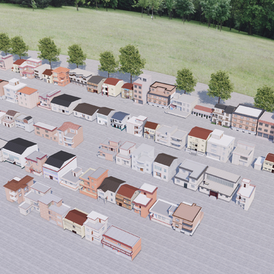  农村自建民房su模型 