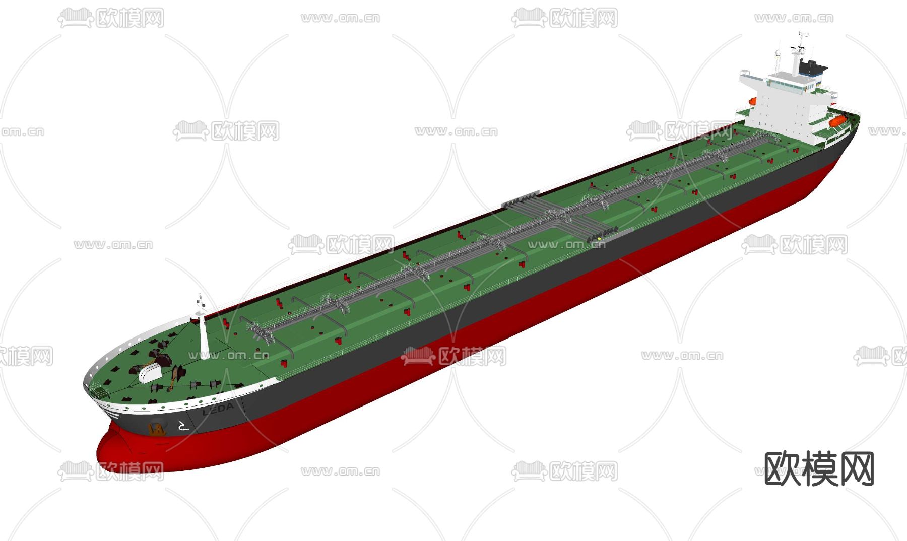石油运输油轮su模型下载（渲染图4）