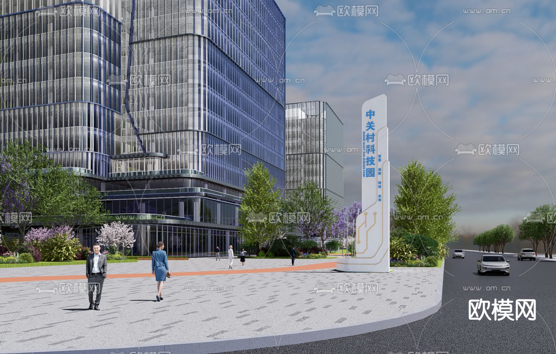 现代精神堡垒su模型