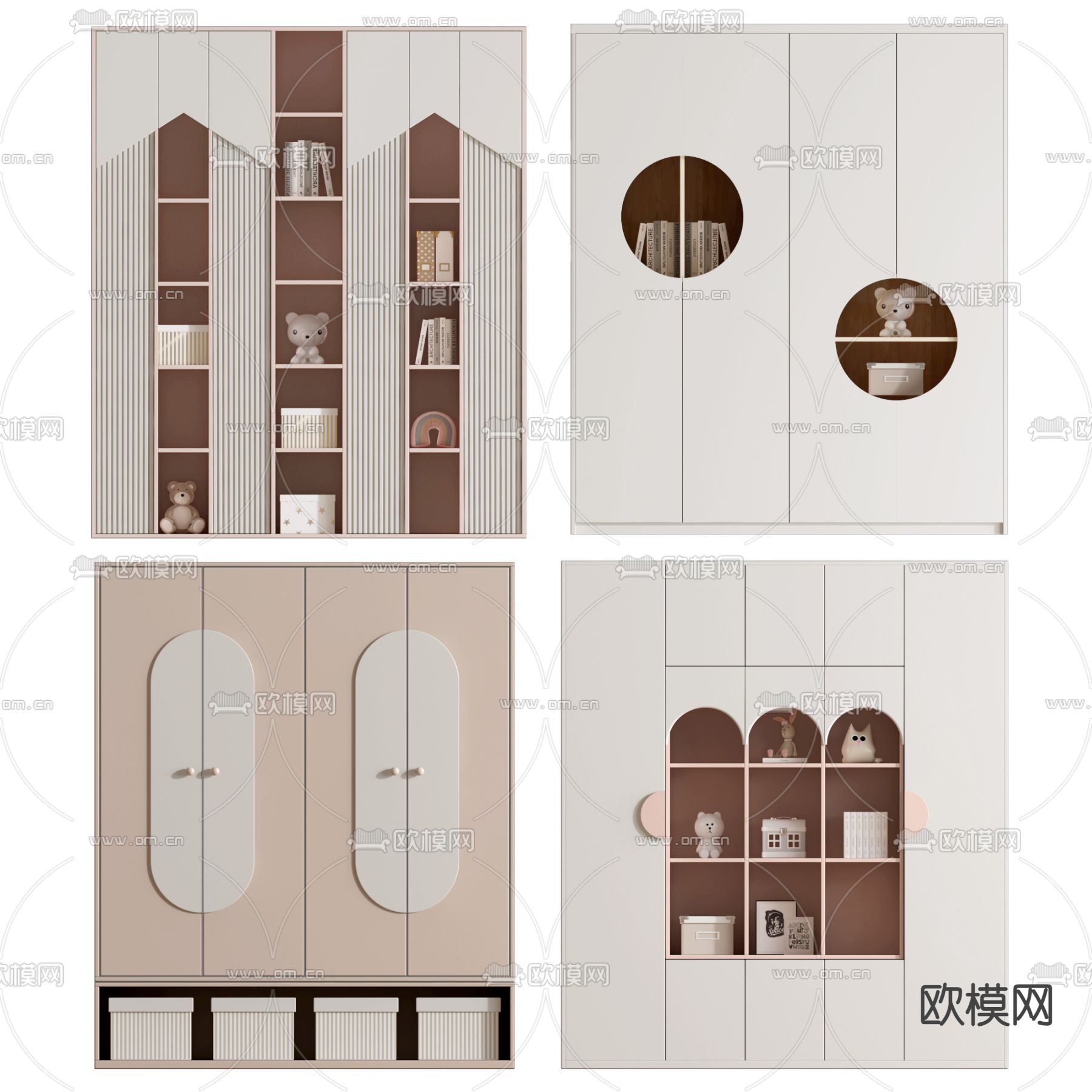 儿童衣柜 玩具柜3d模型下载
