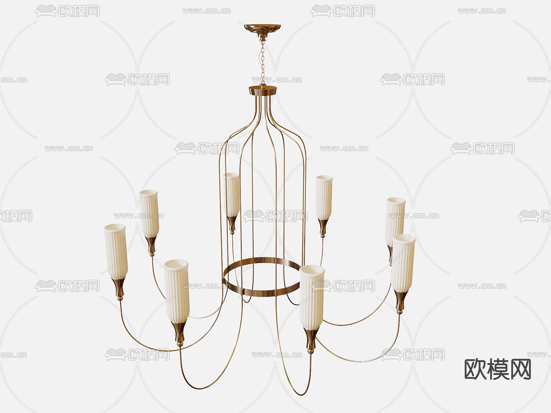 美式吊灯 大厅吊灯3d模型下载