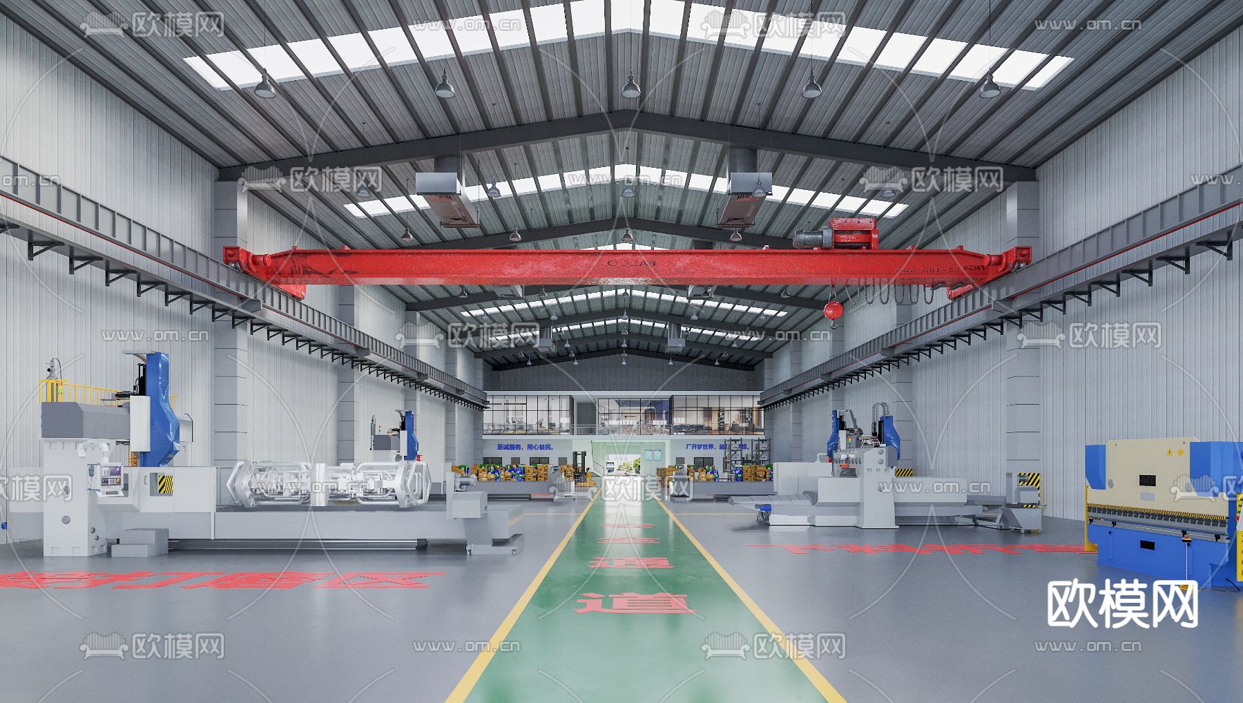 生产车间 工厂 工业设备su模型下载（渲染图1）