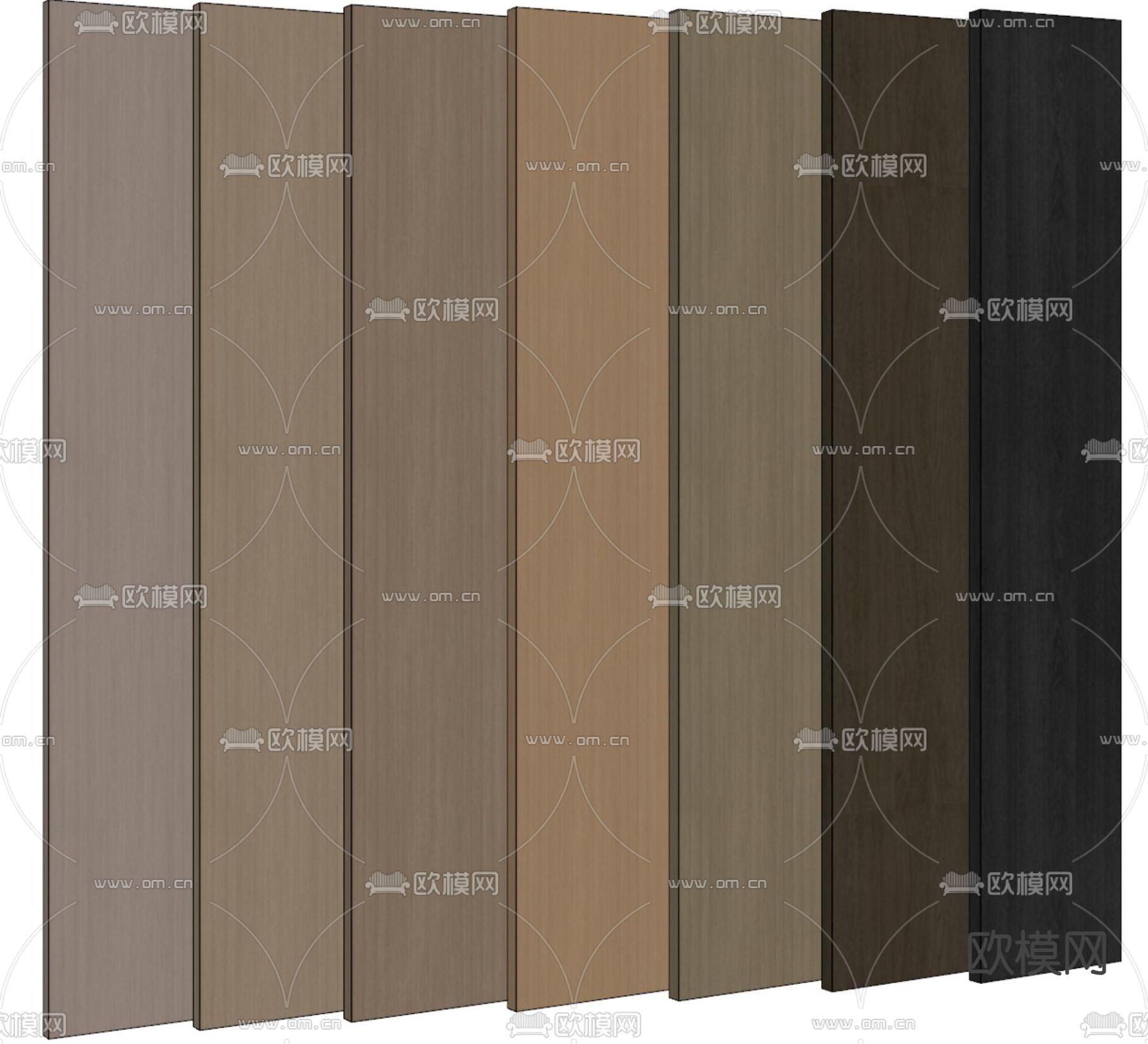 护墙板su模型下载（渲染图2）