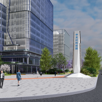 现代精神堡垒 指示牌su模型