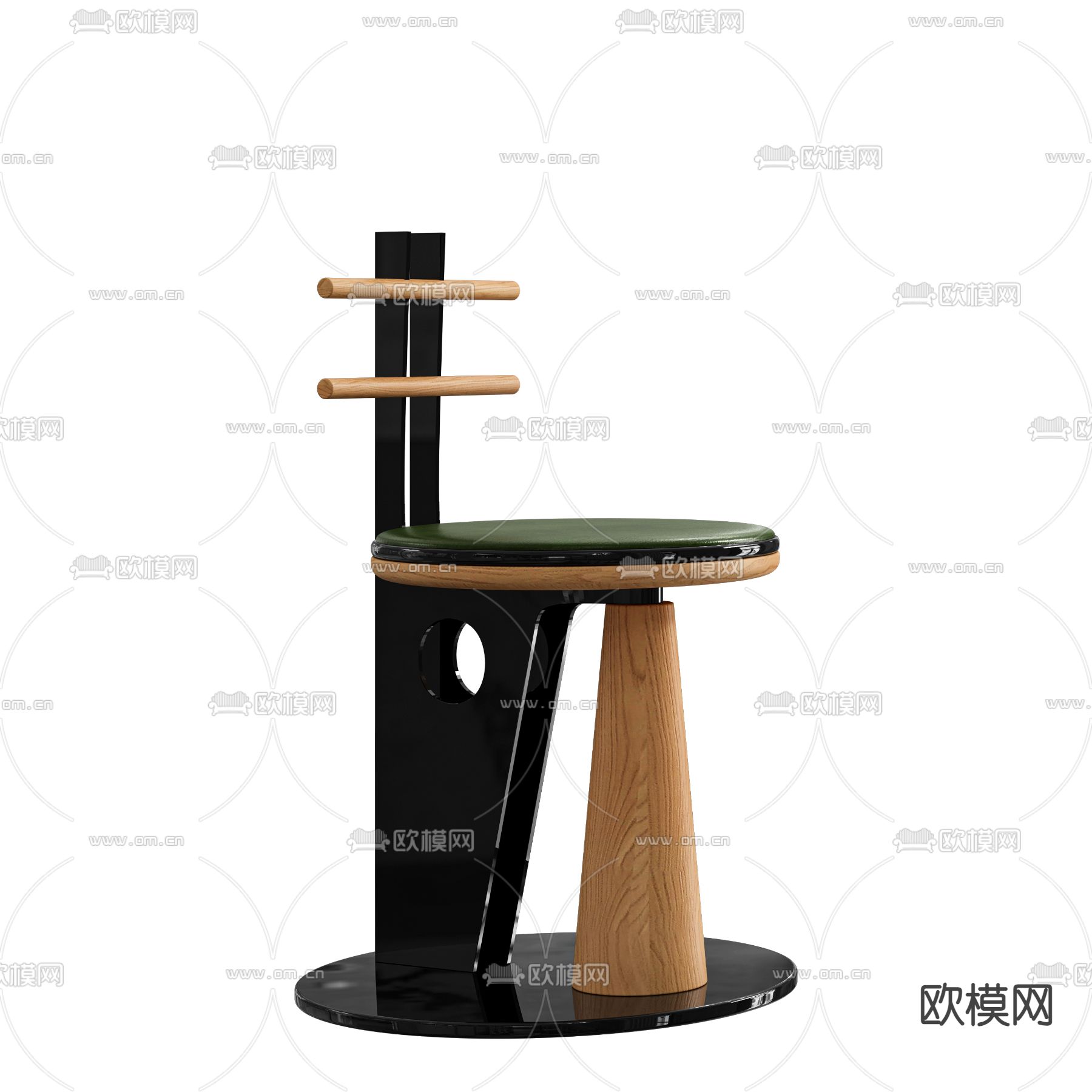 中古风椅子 餐椅3d模型下载