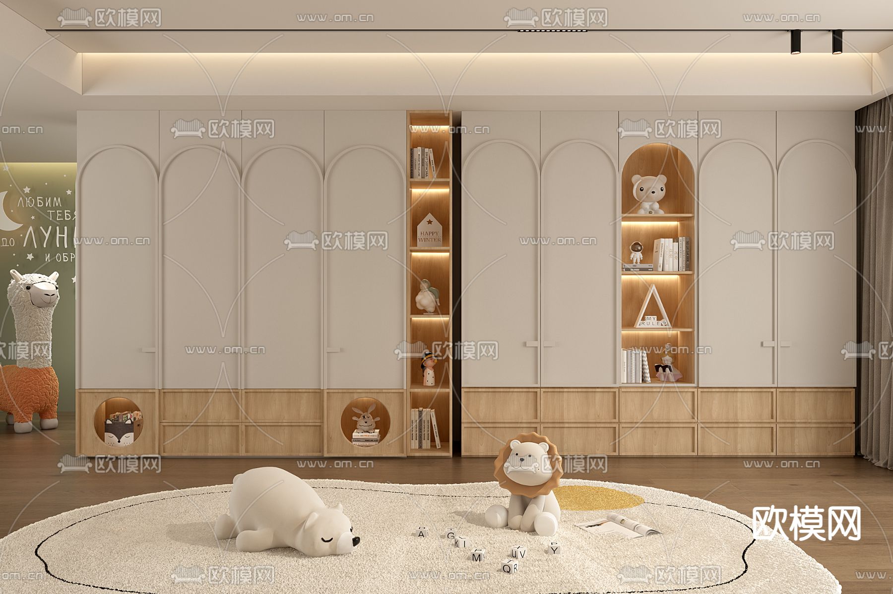 儿童衣柜3d模型下载