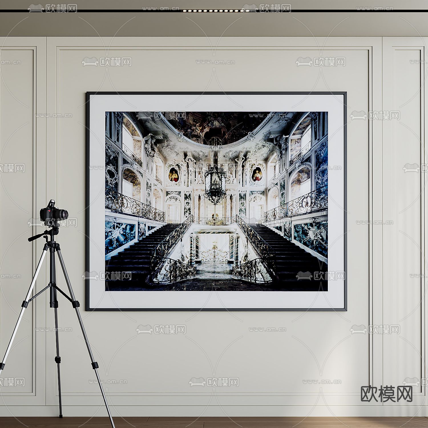 法式装饰画su模型下载（渲染图1）