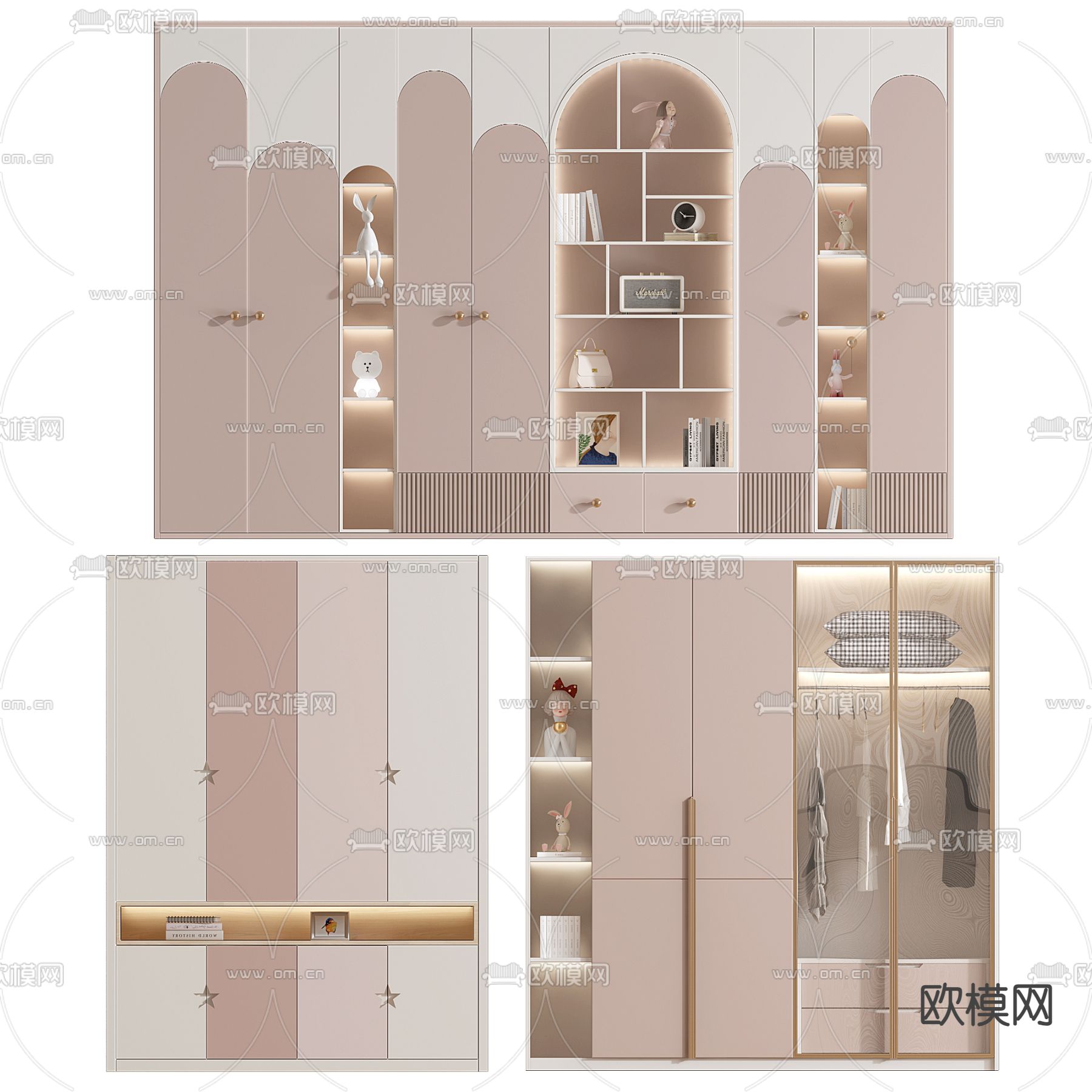 儿童衣柜 玩具柜3d模型下载