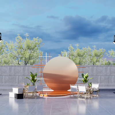 音乐会舞台su模型