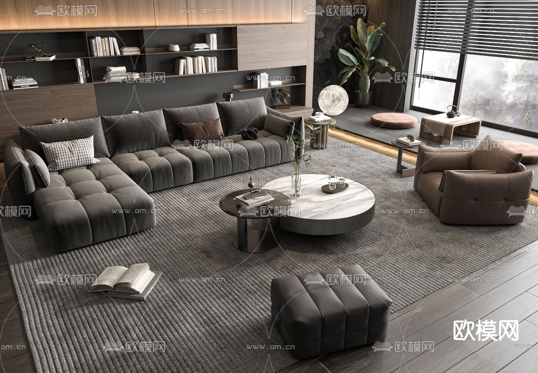 Minotti 组合沙发3d模型下载