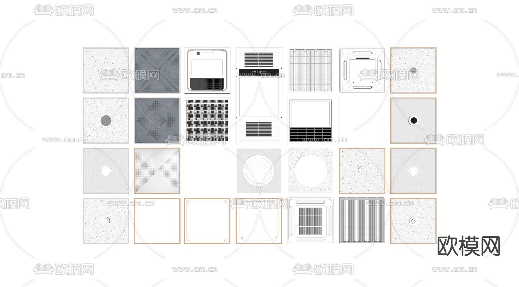 厨房吊顶 平板灯su模型下载（渲染图2）