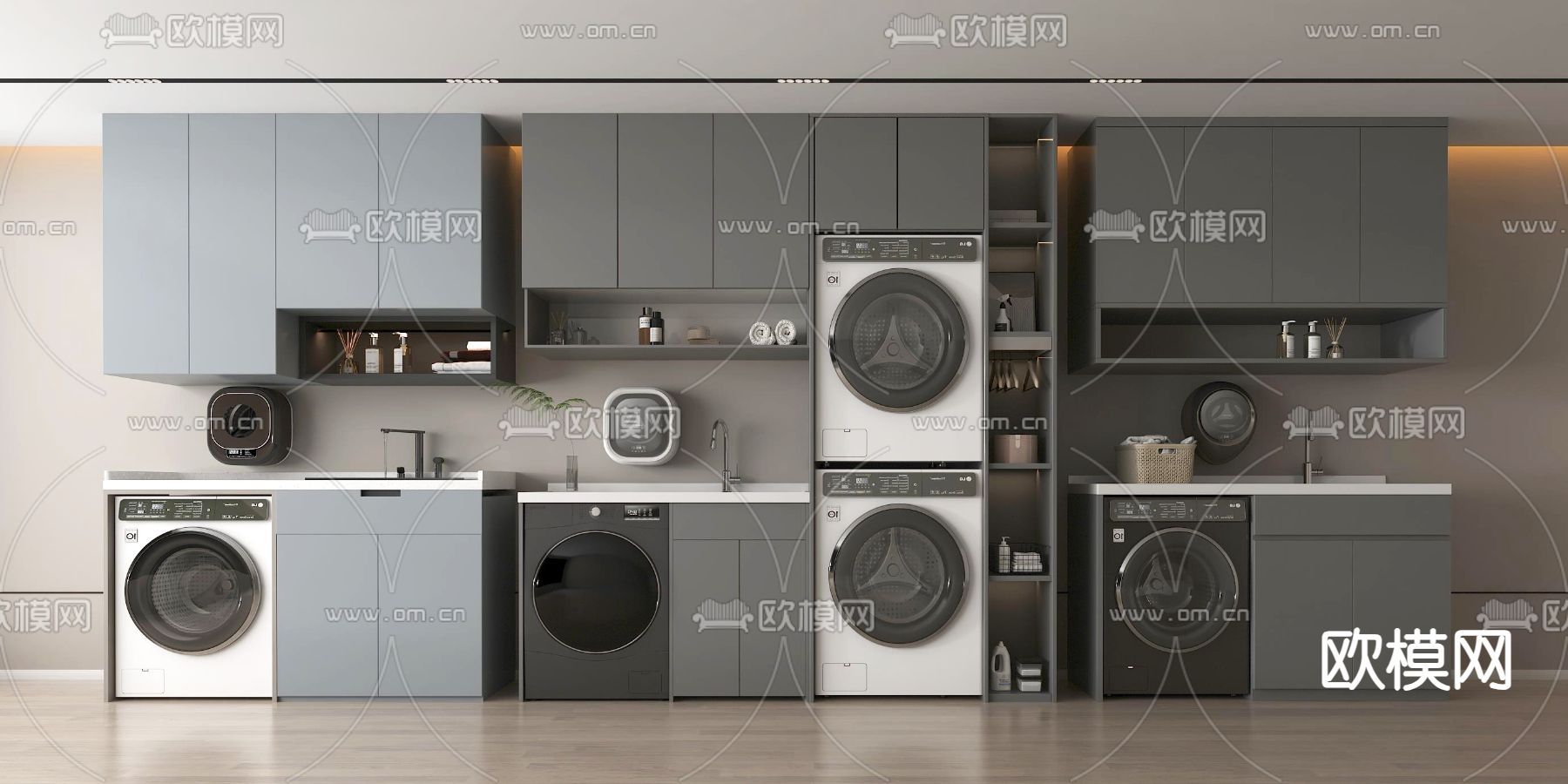 洗衣机柜 浴室柜3d模型下载