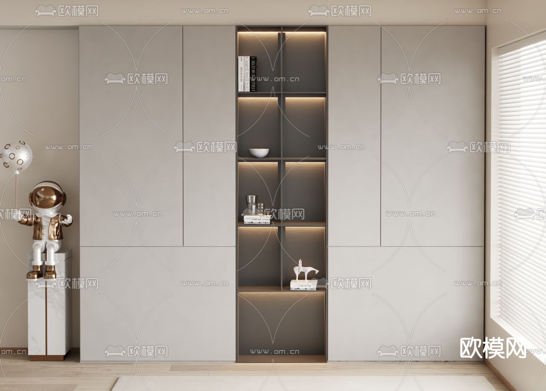 现代装饰柜 陈列柜3d模型下载