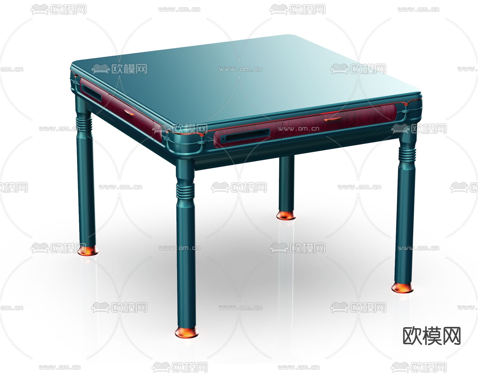 麻将机桌su模型下载（渲染图1）