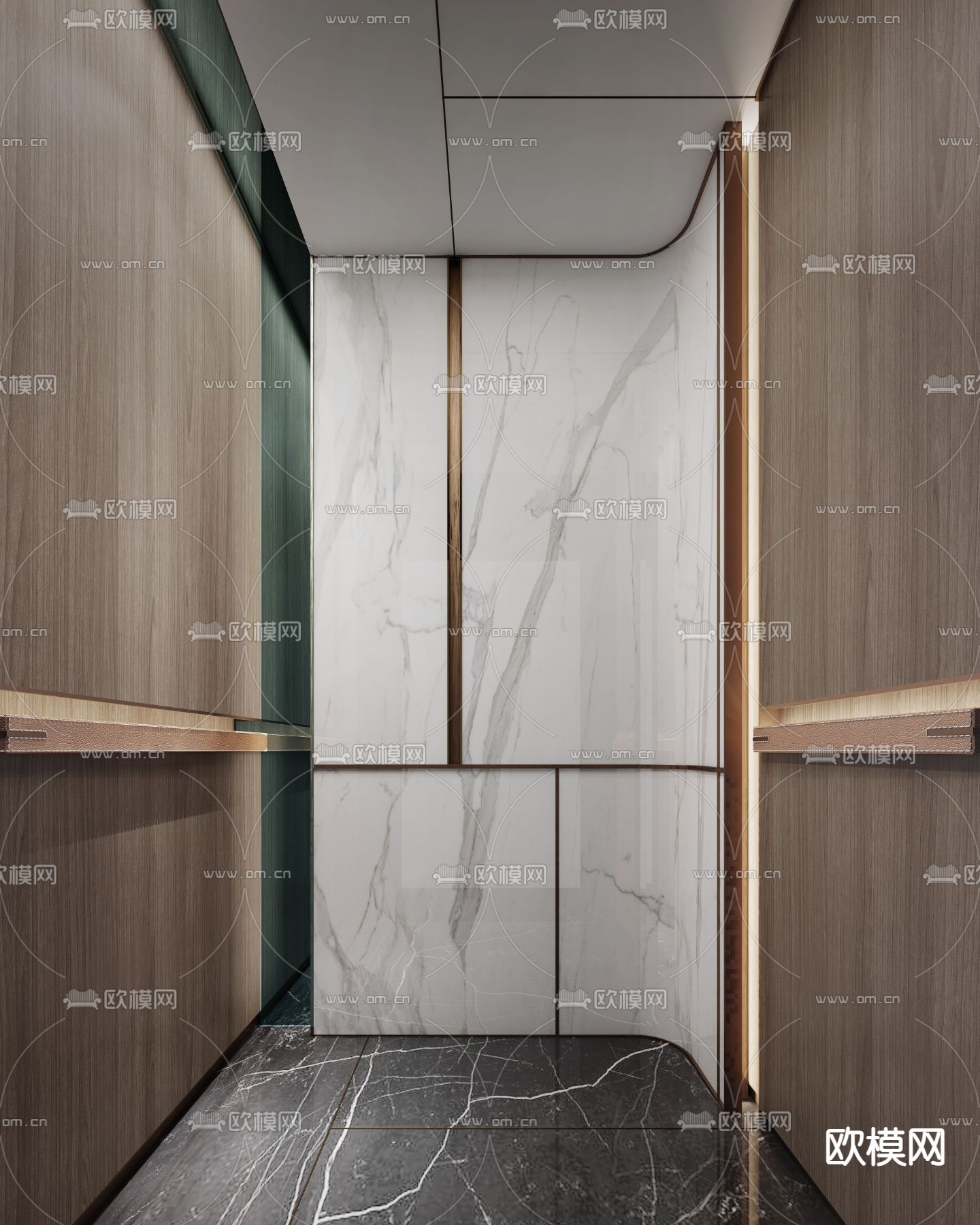 电梯轿厢3d模型下载