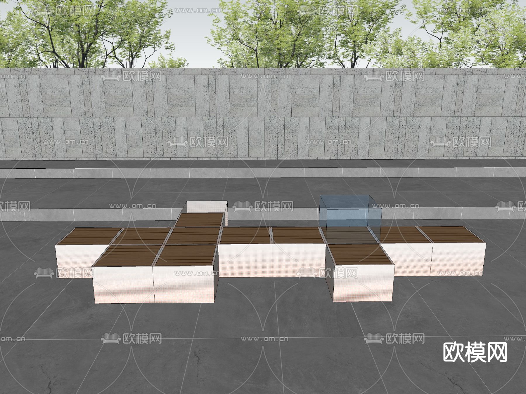 户外椅 景观座椅su模型