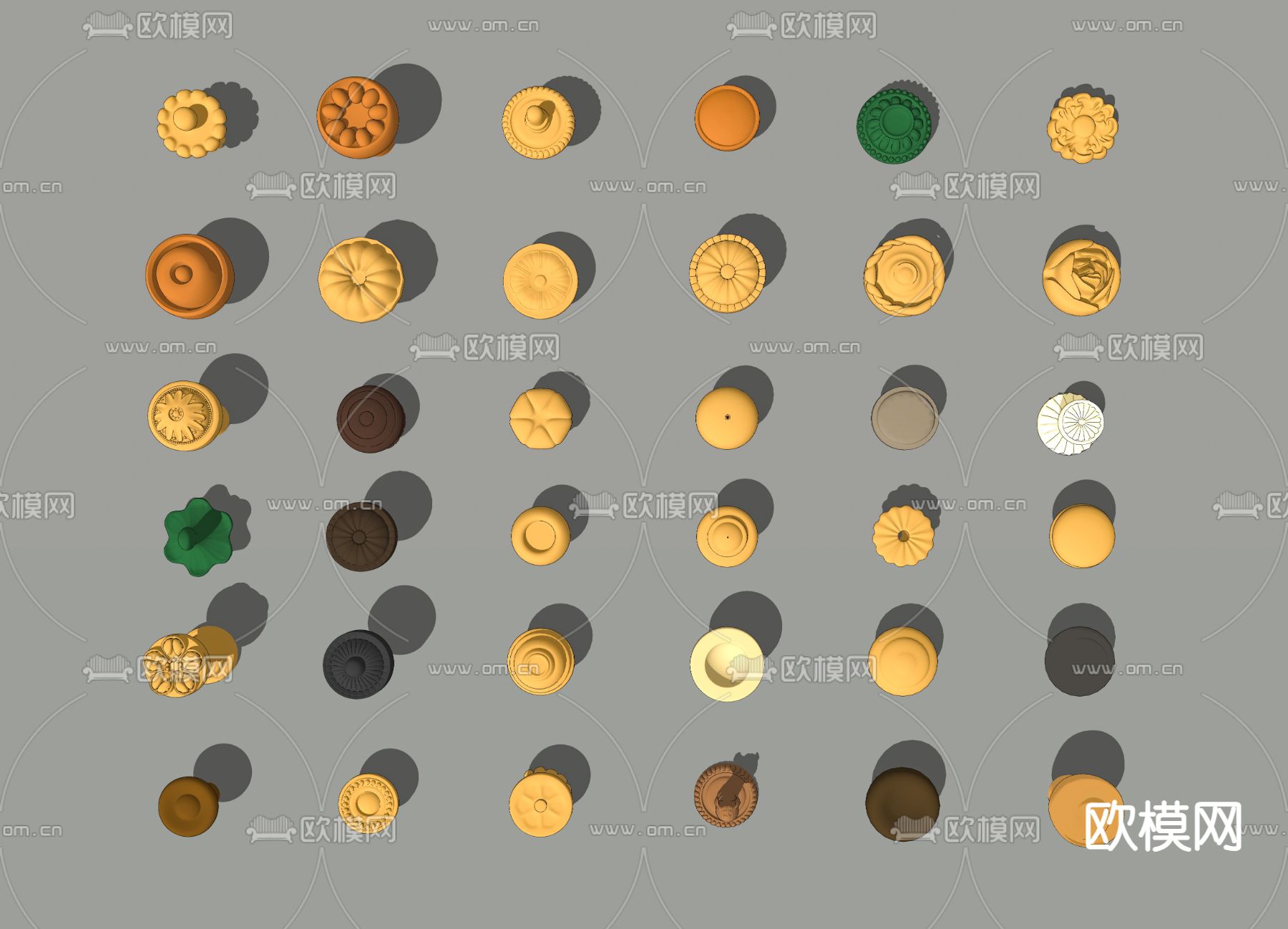 欧式门把手 拉手su模型下载（渲染图2）