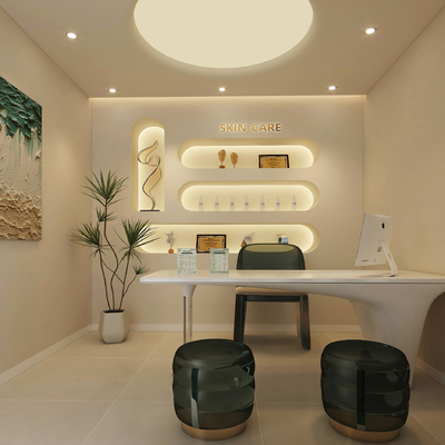  现代美容洽谈室su模型 