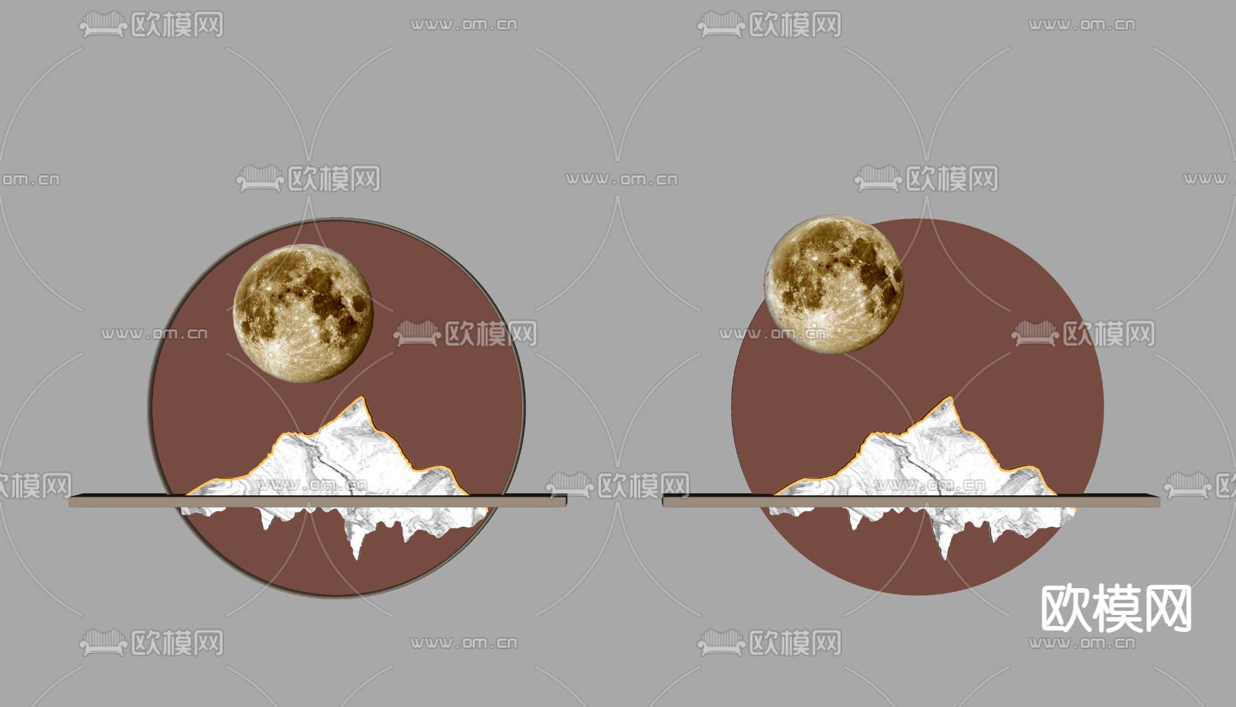新中式壁灯 墙饰su模型下载（渲染图2）