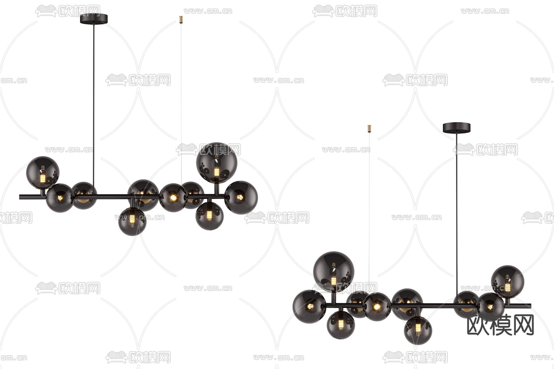 暗黑风吊灯 大厅吊灯3d模型下载