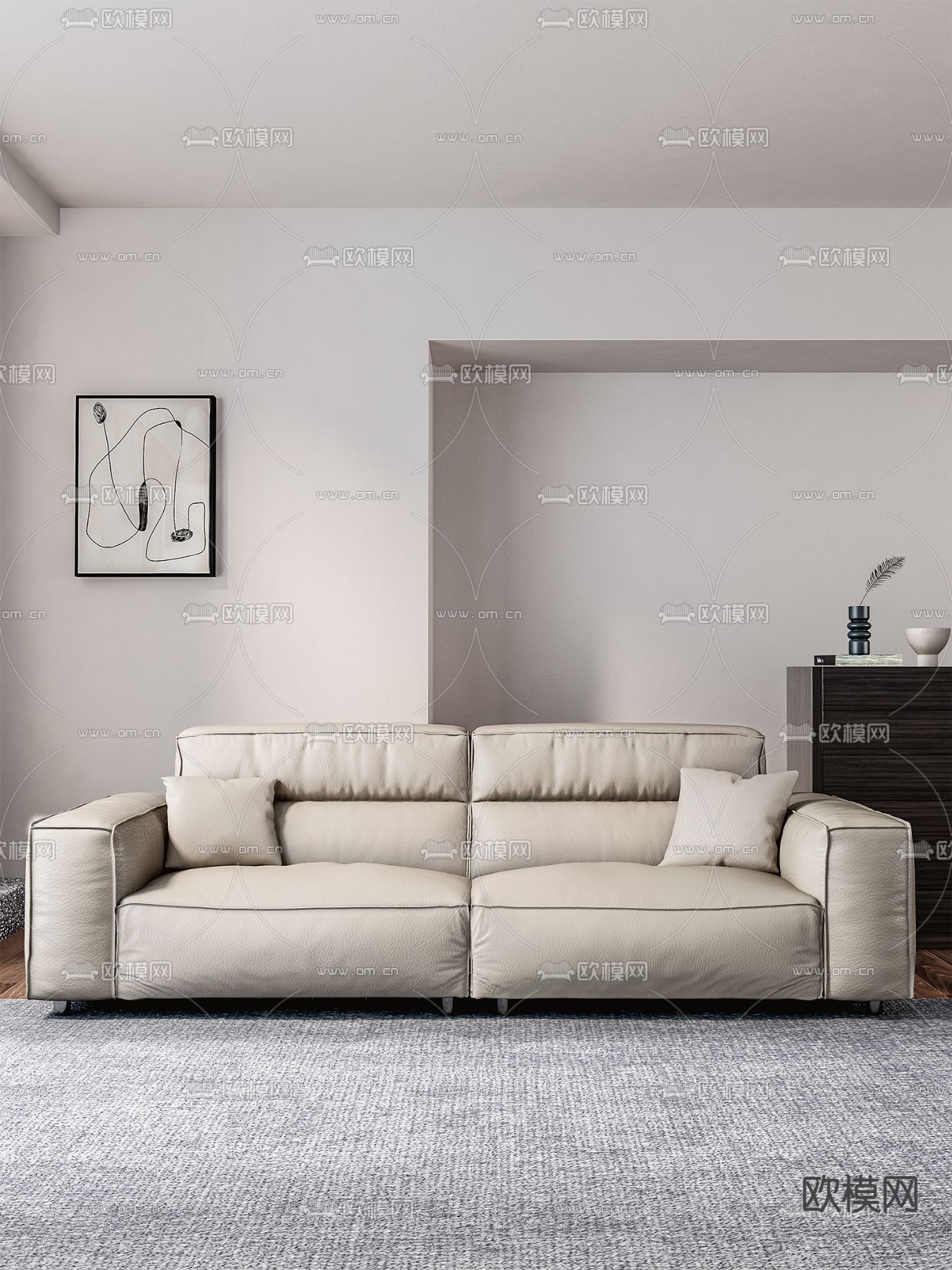 双人沙发3d模型下载