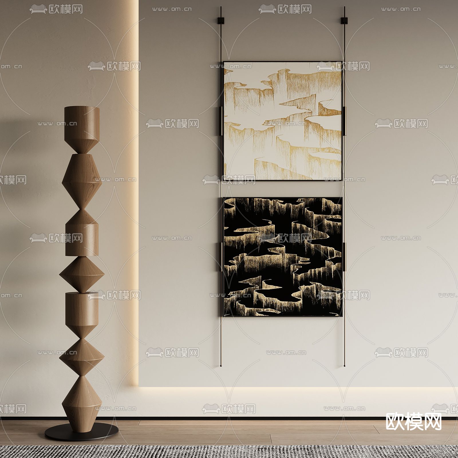 现代装饰画su模型