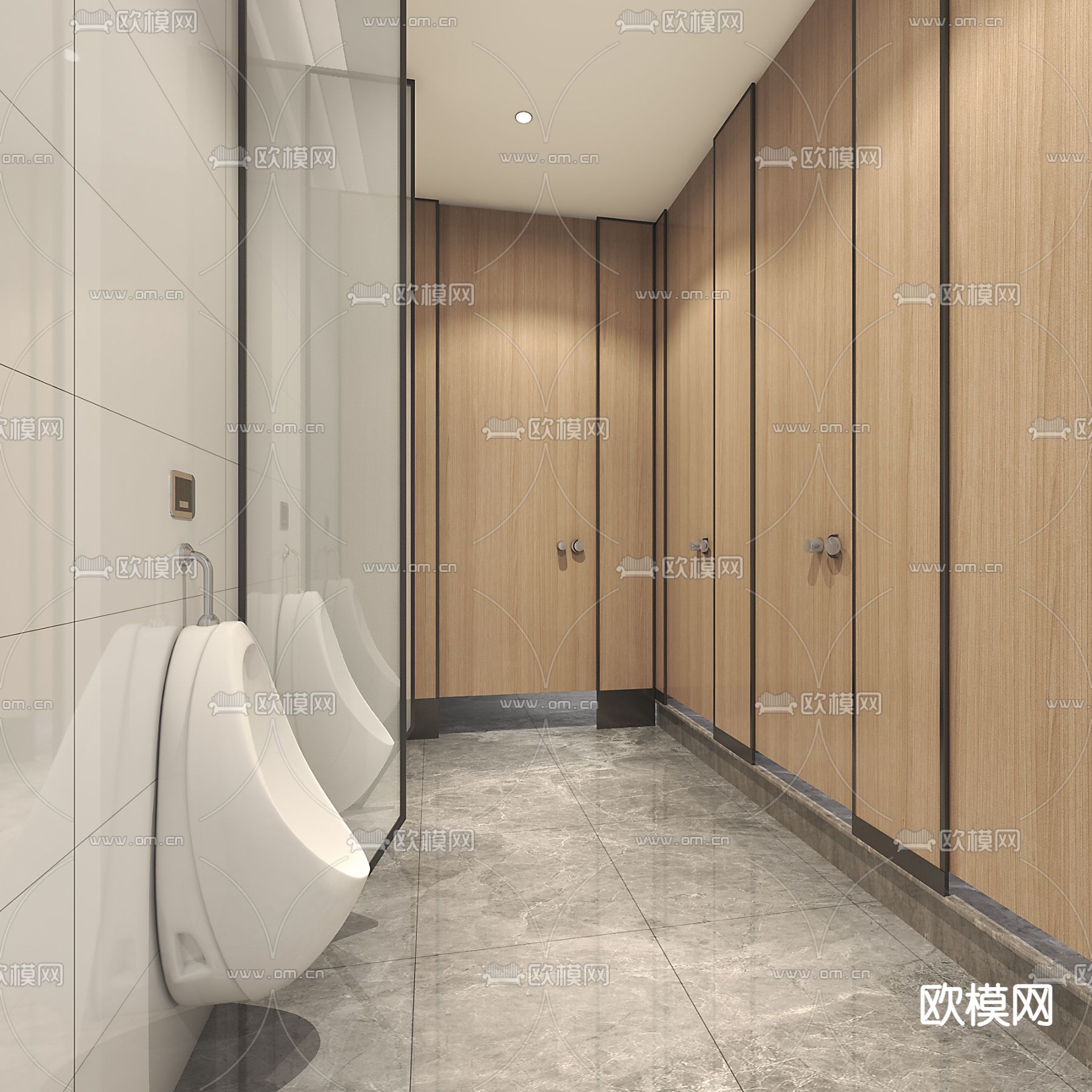 公共卫生间su模型下载（渲染图3）