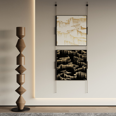  现代装饰画su模型 