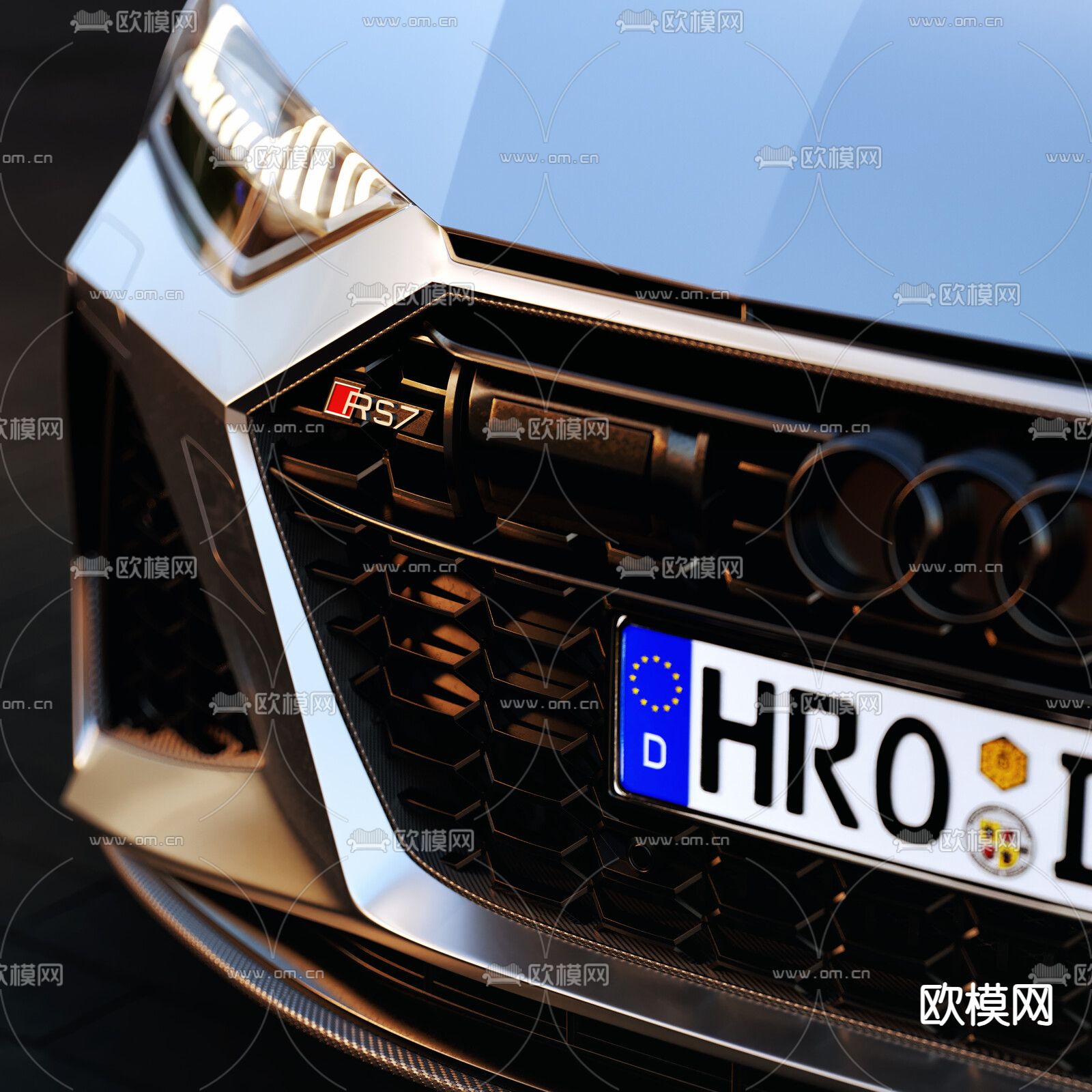 奥迪汽车 轿车3d模型下载（渲染图6）
