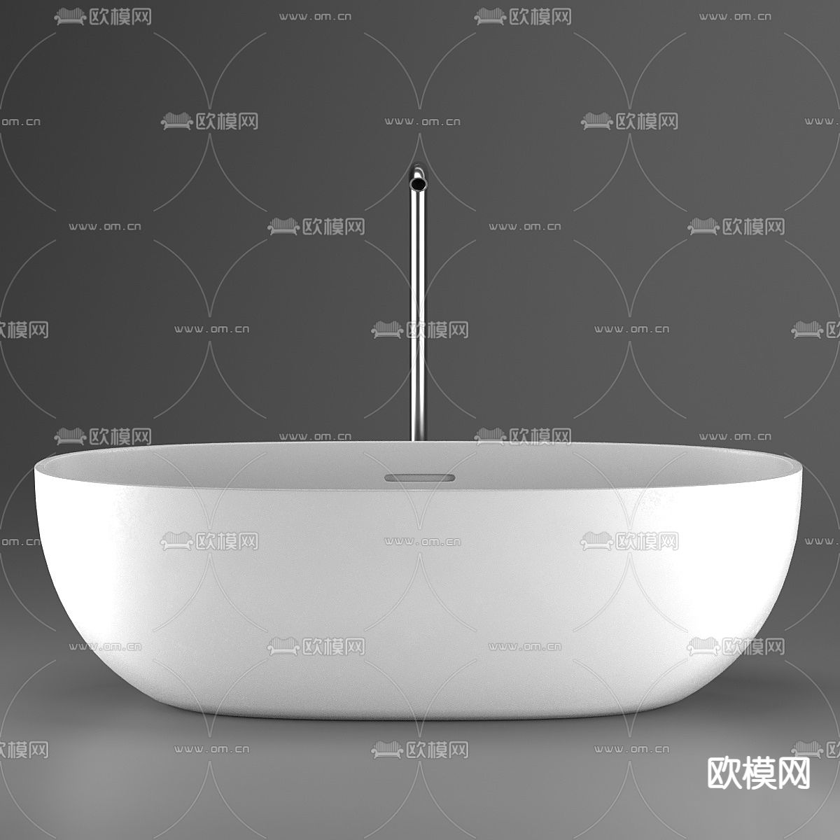 现代浴缸su模型下载（渲染图1）