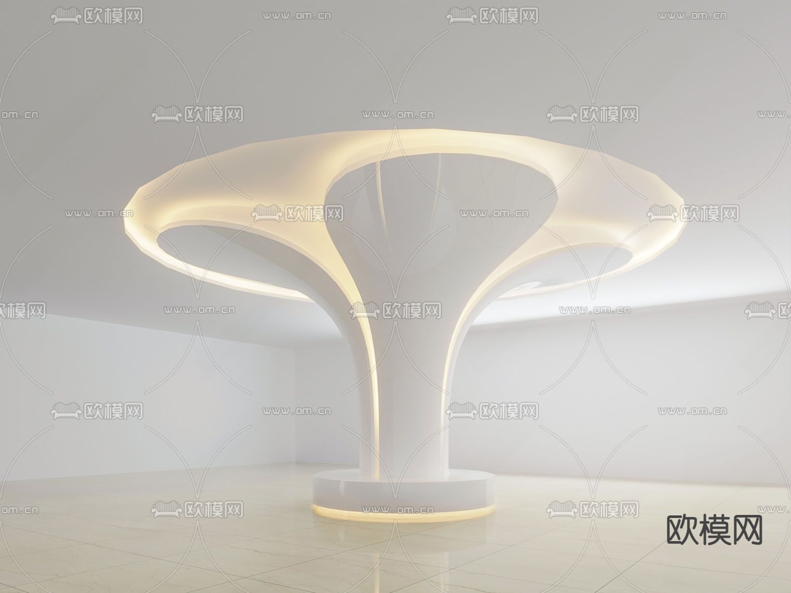 异形装饰柱su模型下载（渲染图1）