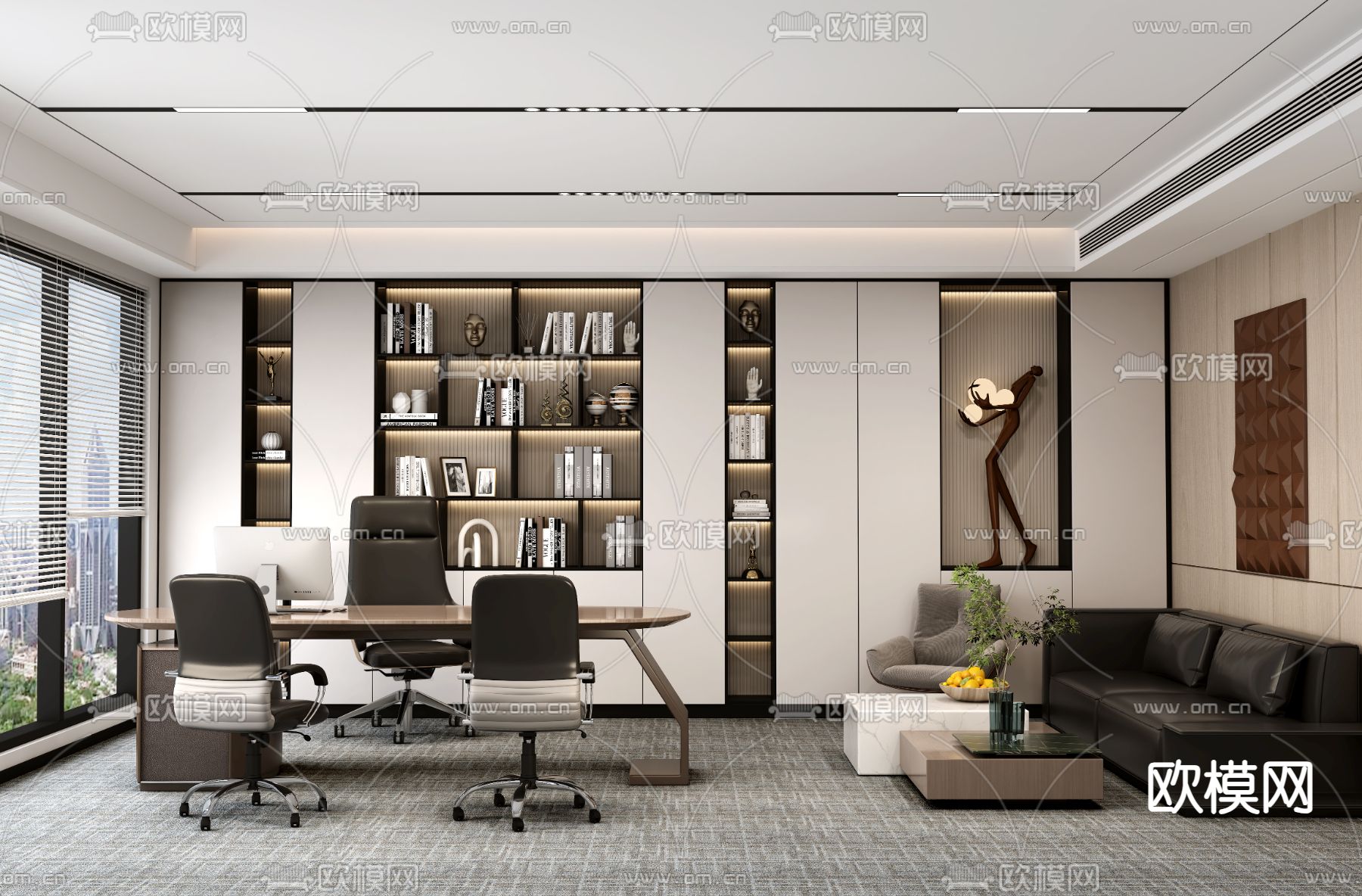 总经理室 董事长室3d模型下载