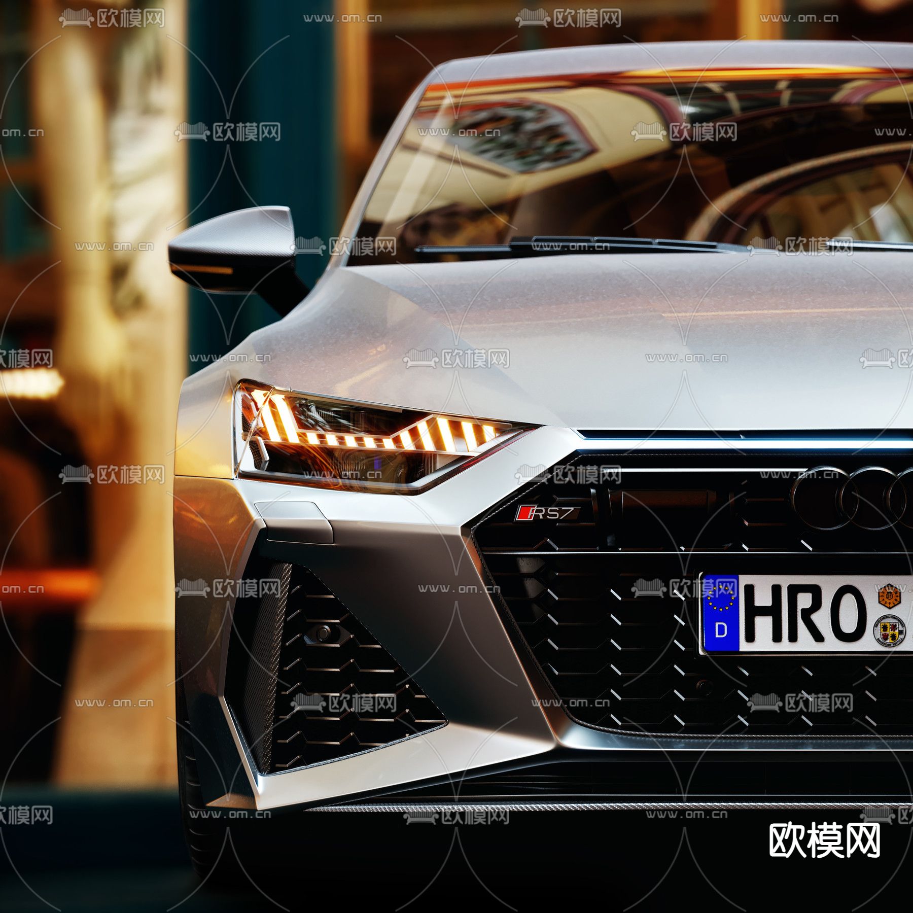 奥迪汽车 轿车3d模型下载（渲染图3）