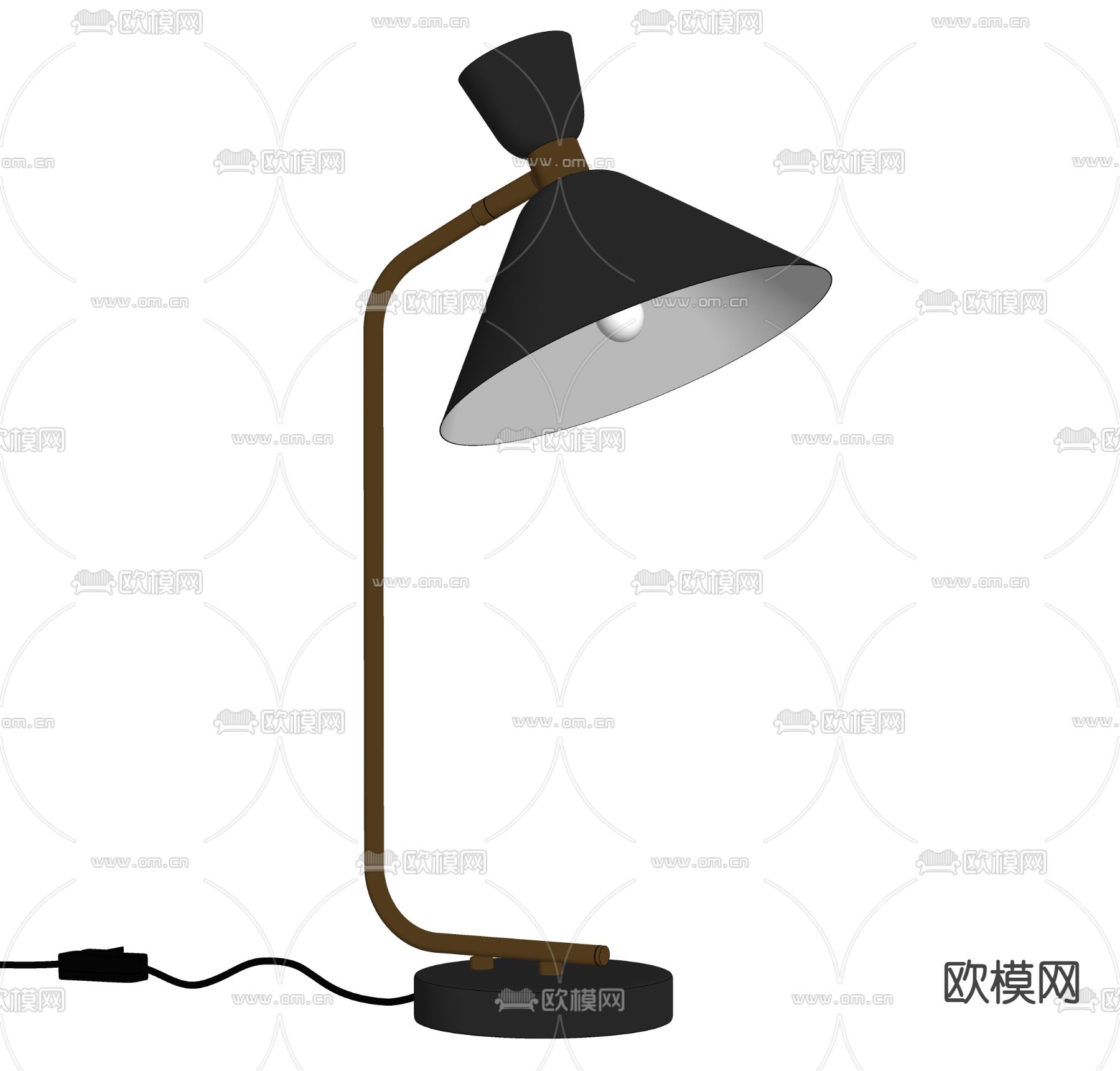 轻奢台灯su模型下载（渲染图2）