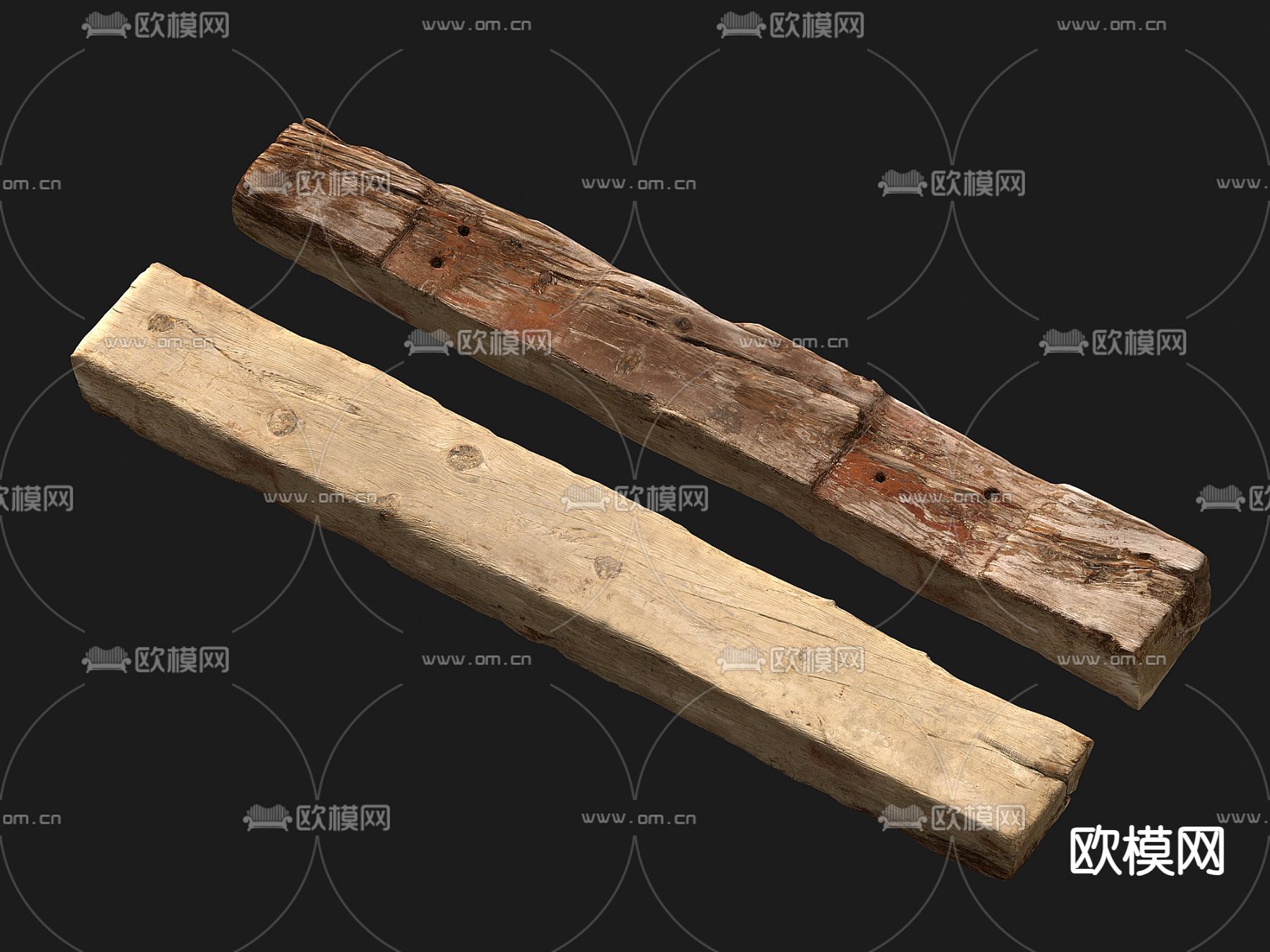 木梁 木材 柱子su模型下载（渲染图1）