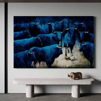 现代装饰画 动物挂画su模型