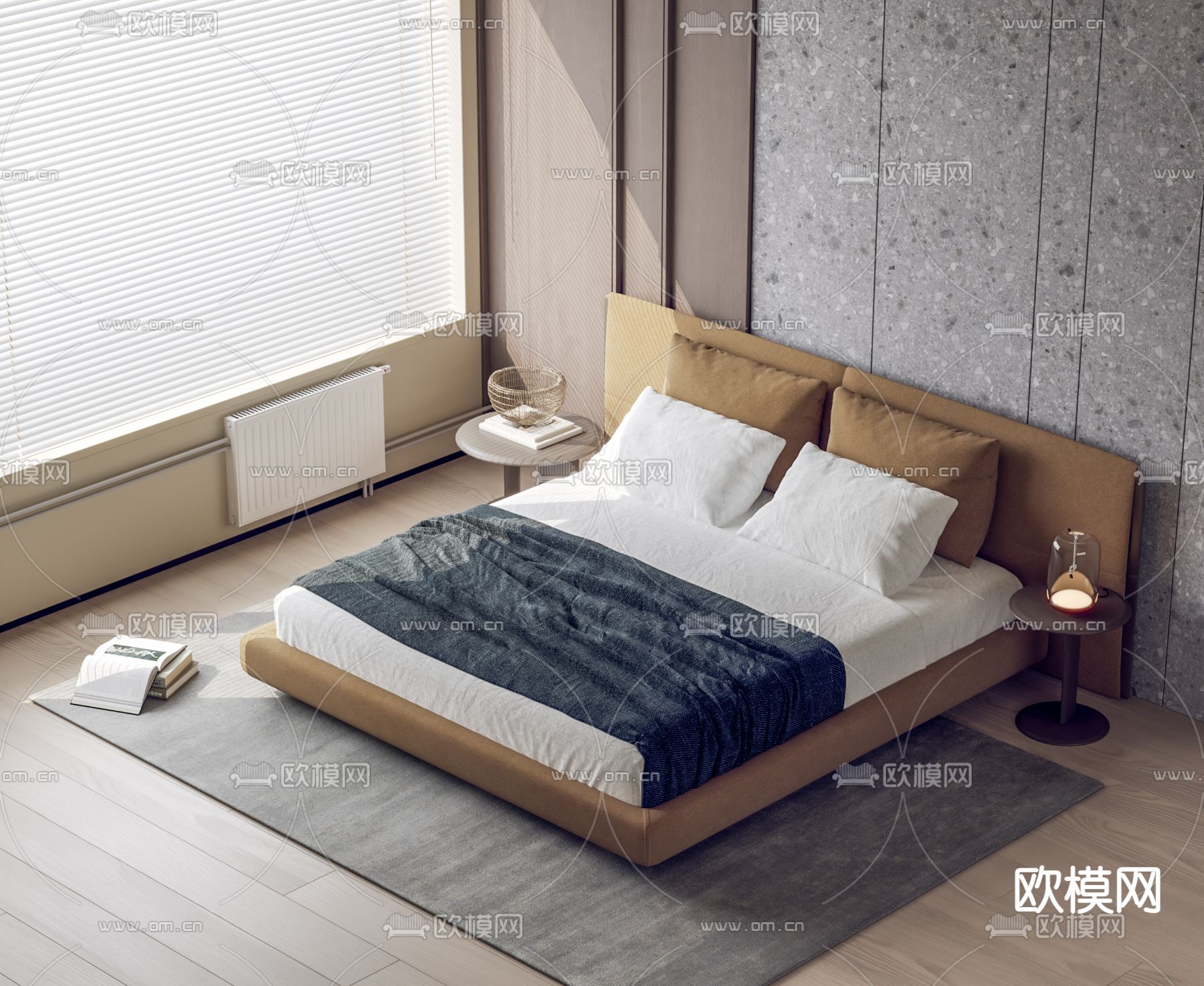 Poliform Yume 双人床su模型