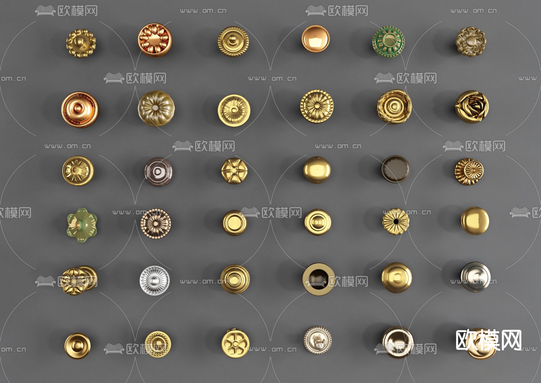 欧式门把手 拉手su模型下载（渲染图1）