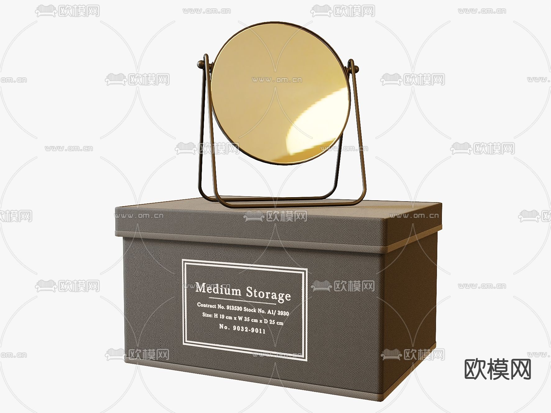 镜子 收纳盒 脸镜 化妆镜3d模型下载
