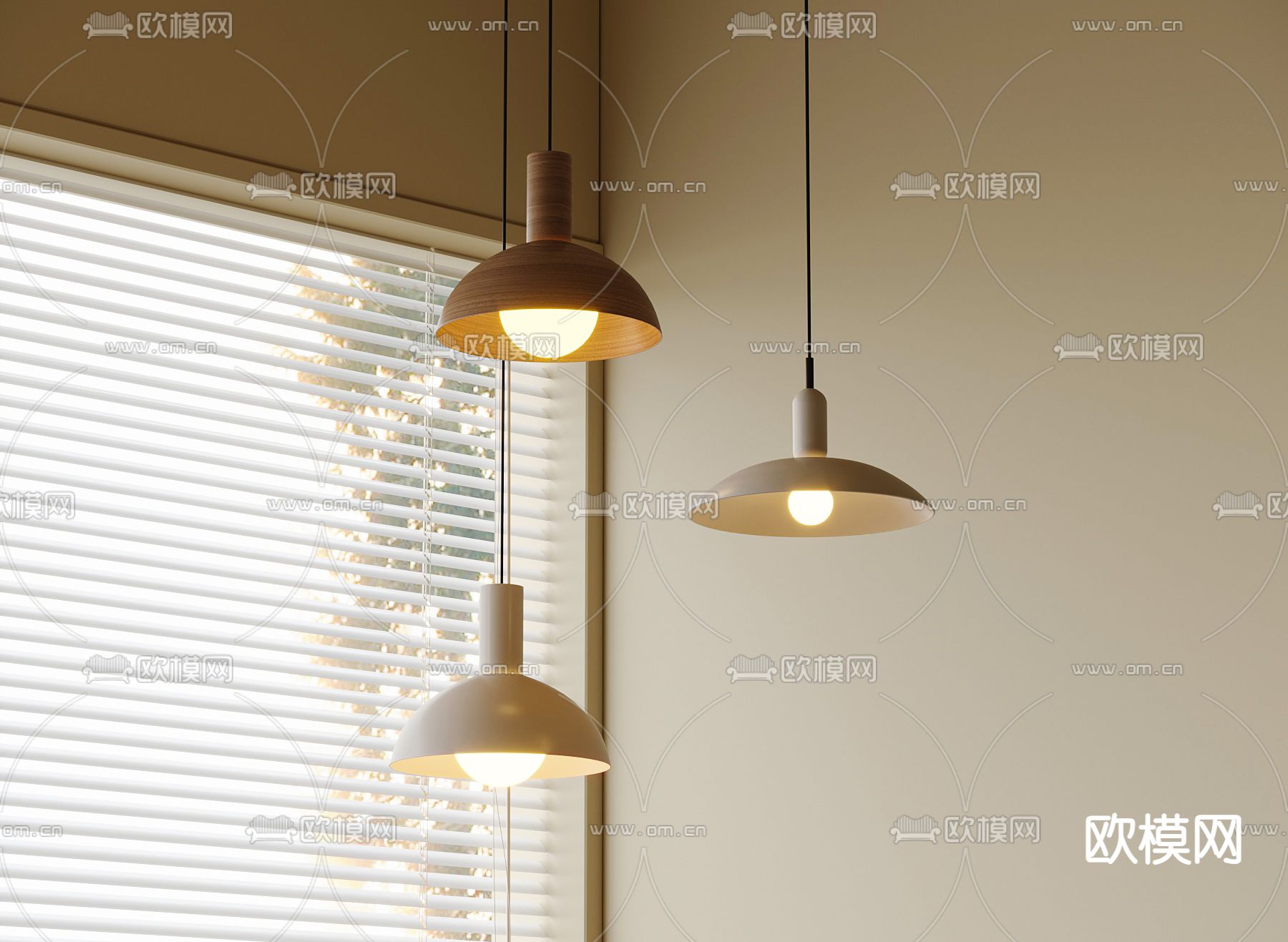 北欧小吊灯3d模型下载