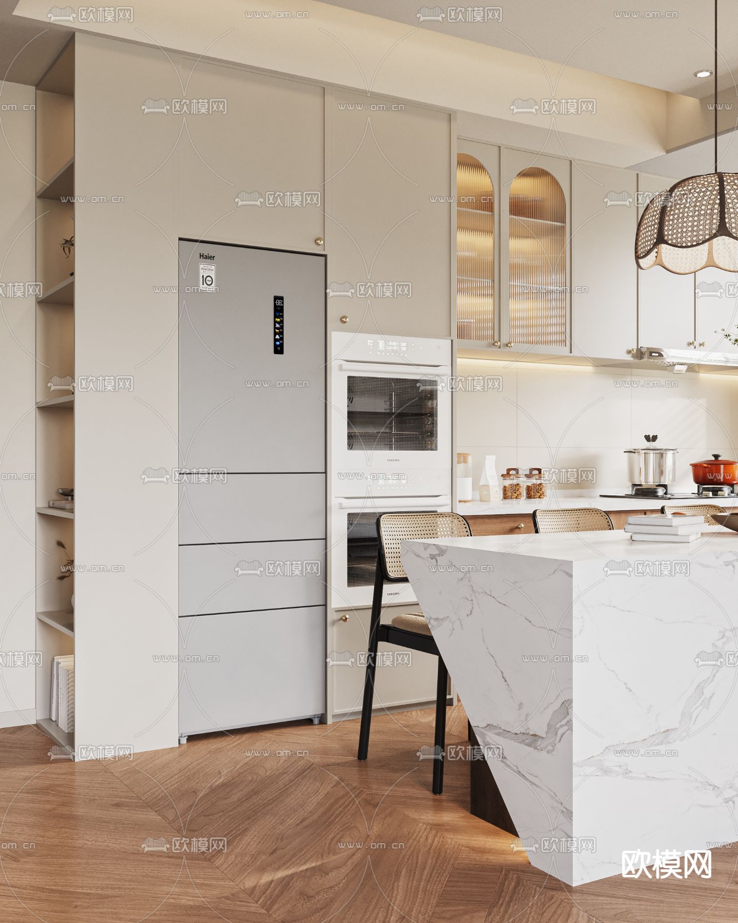 北欧客厅 餐厅3d模型下载（渲染图5）