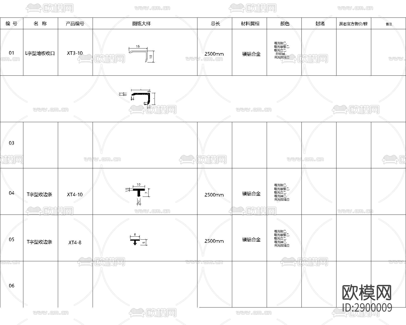 收口条 收边条cad施工图下载（渲染图6）