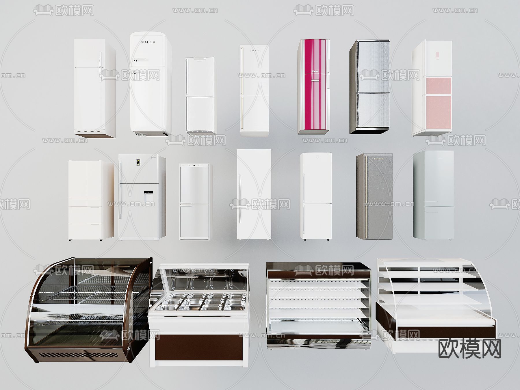 冰箱 展示柜su模型下载（渲染图1）