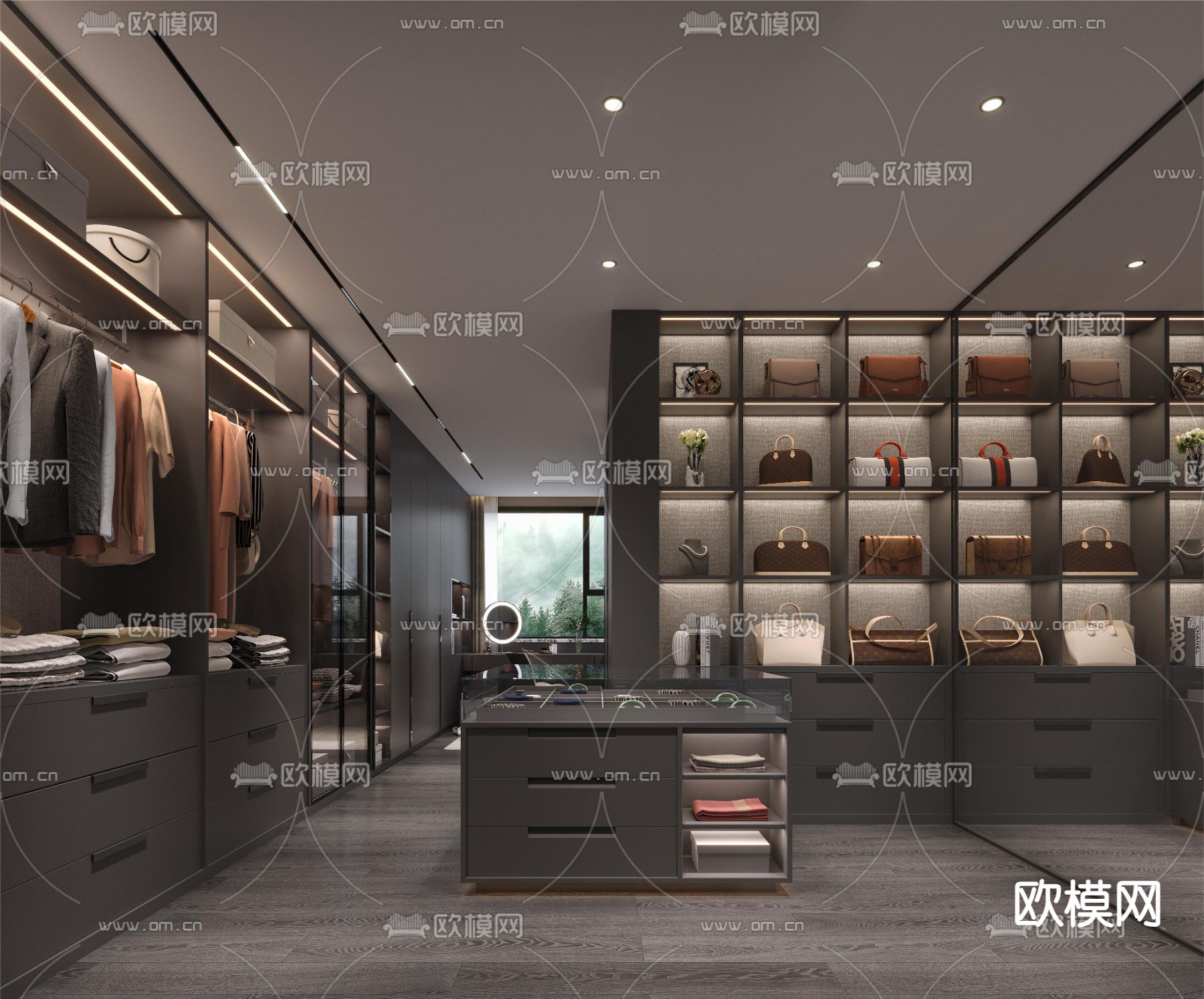 衣帽间3d模型下载