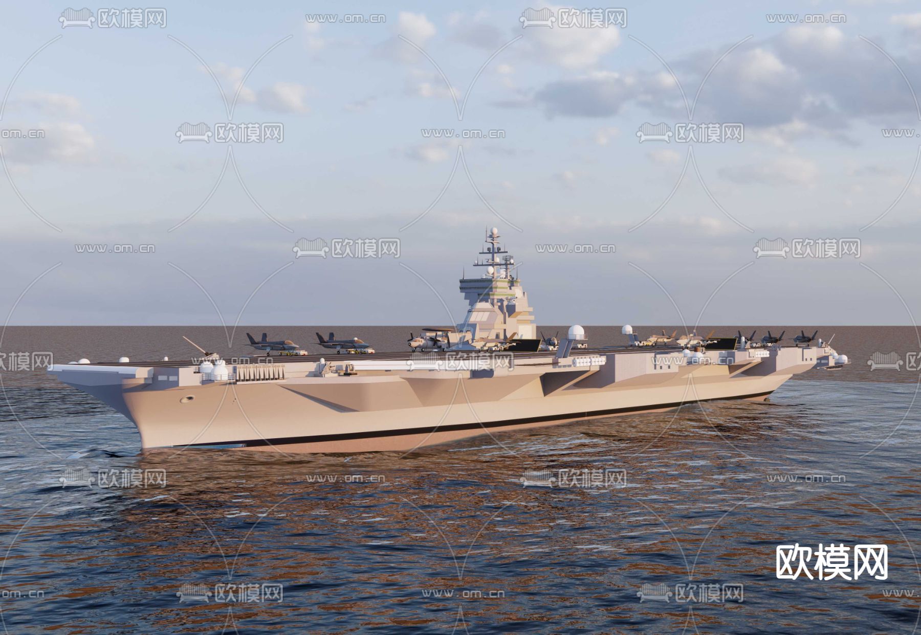 航空母舰su模型下载（渲染图4）