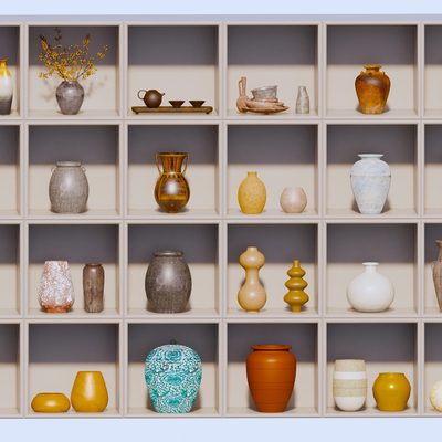  罐子 陶罐su模型 