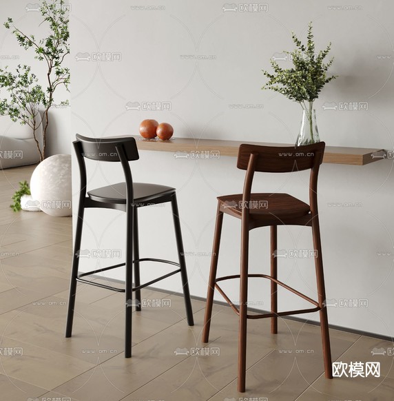 现代吧椅 吧凳 高脚凳3d模型下载